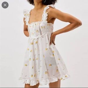 For love and lemons XS white dress with flowers
